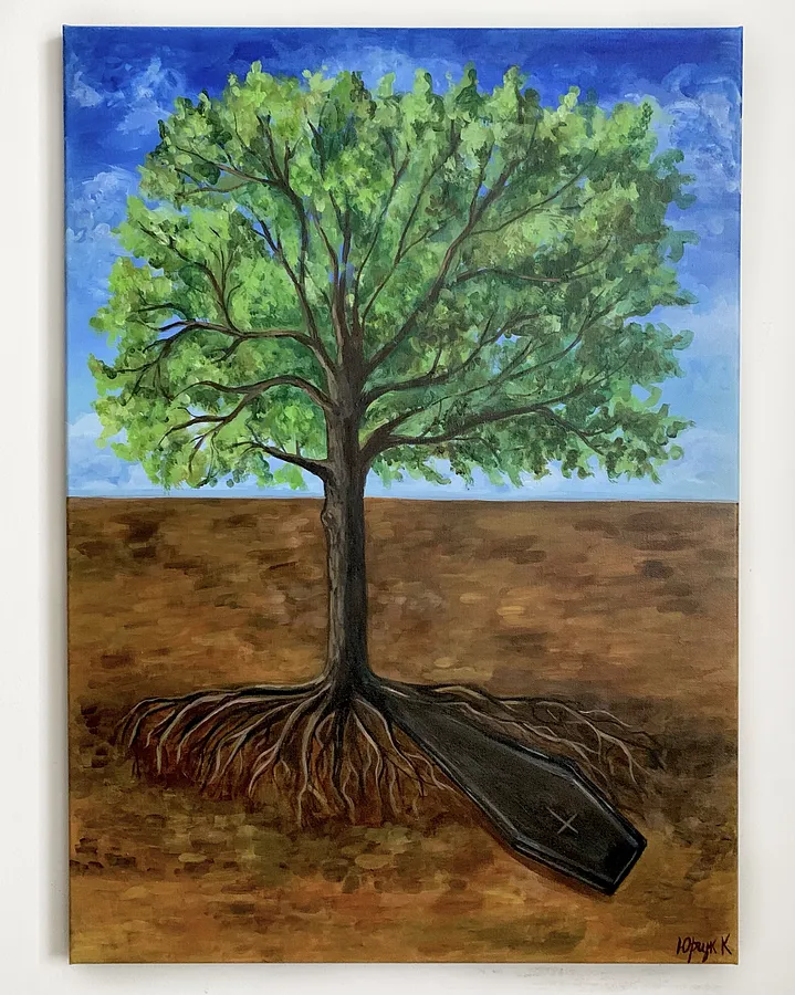 Obraz Cykł / Цикл autorstwa Kristina Yurchuk, rozmiar: 50*70, wykonany z Akryl na płótnie / акрил, medium Malarstwo, z Warszawa / Варшава, część serii Obecność / Присутність