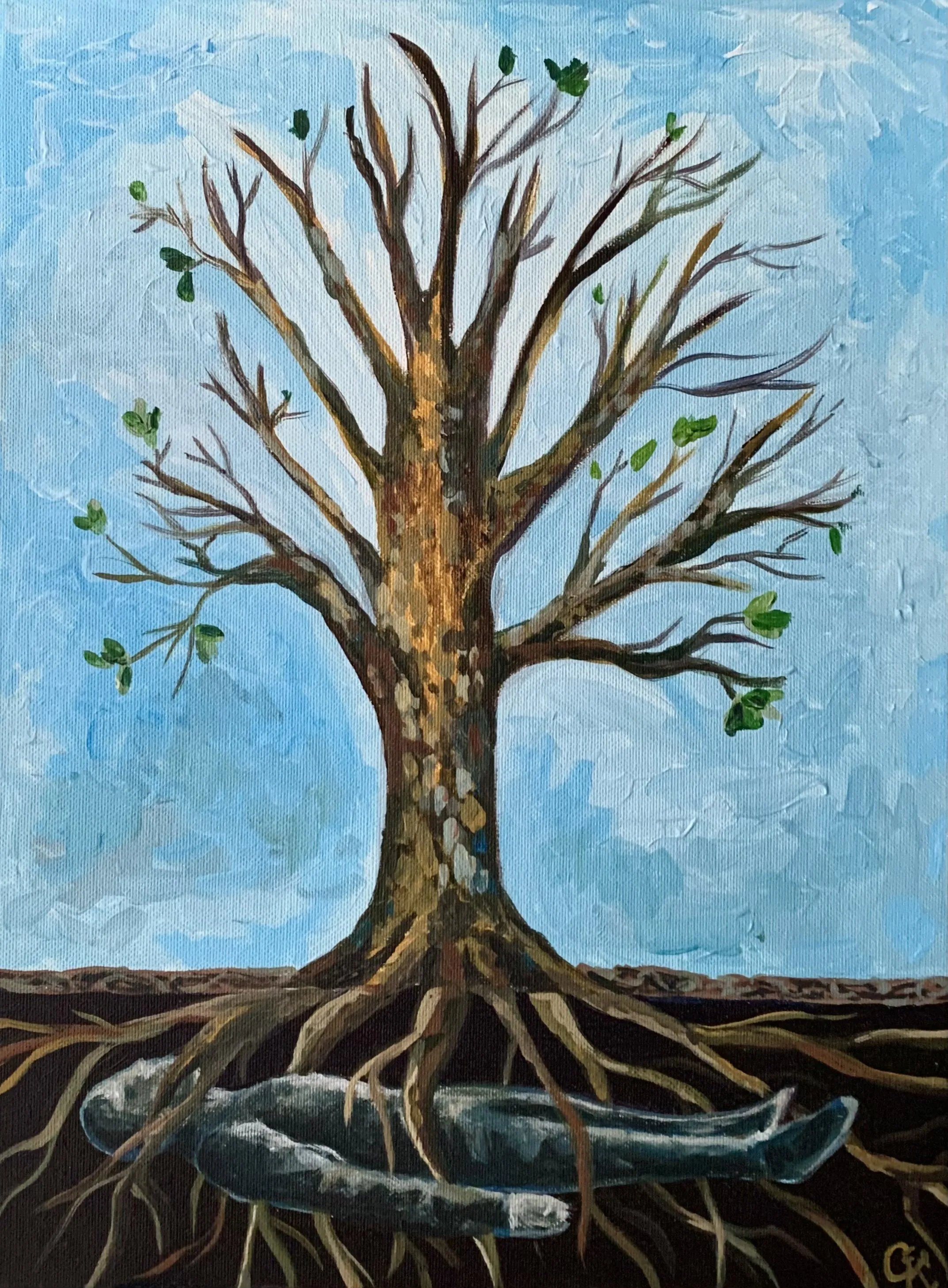 Obraz Życie autorstwa Kristina Yurchuk, rozmiar: 30*40, wykonany z Akryl na płótnie, medium Malarstwo, z Warszawa, część serii Obecność