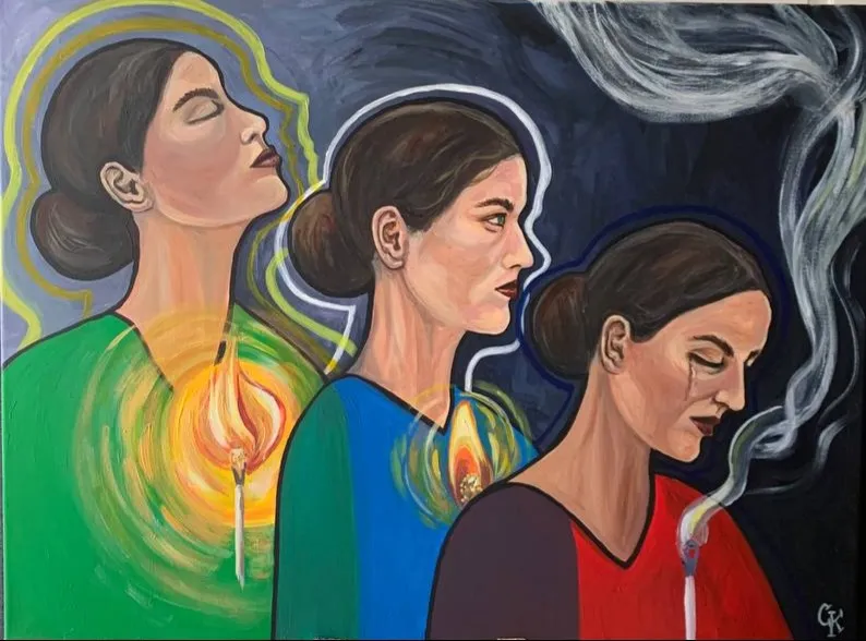 Obraz Nadzieja autorstwa Kristina Yurchuk, rozmiar: 80*60, wykonany z Akryl na płótnie, medium Malarstwo, część serii Obecność