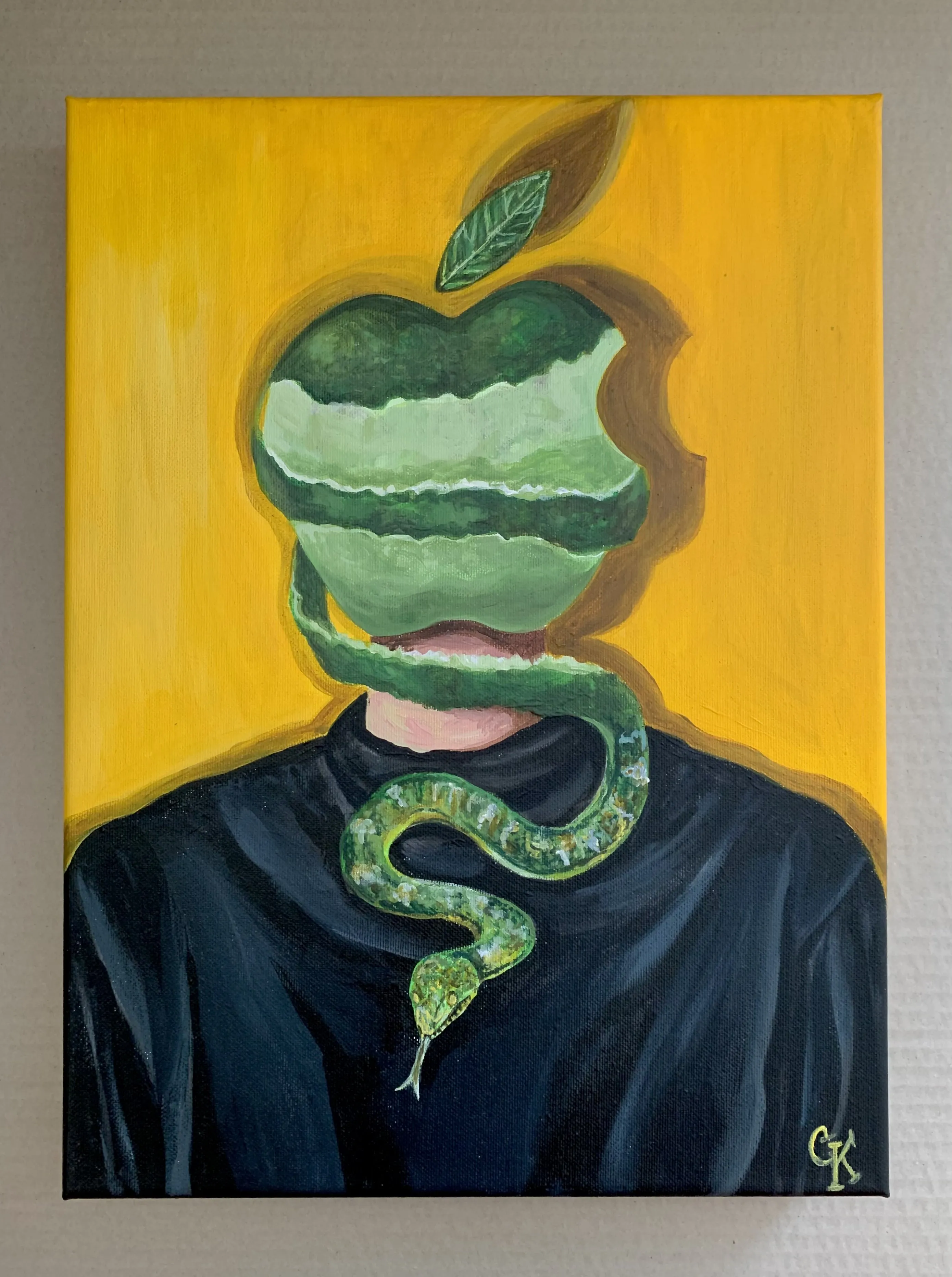 Obraz Pokusa autorstwa Kristina Yurchuk, rozmiar: 30*40, wykonany z Akryl na płótnie, medium Malarstwo, z Warszawa, część serii Obecność