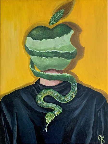 Obraz Pokusa autorstwa Kristina Yurchuk, rozmiar: 30*40, wykonany z Akryl na płótnie, medium Malarstwo, z Warszawa, część serii Obecność