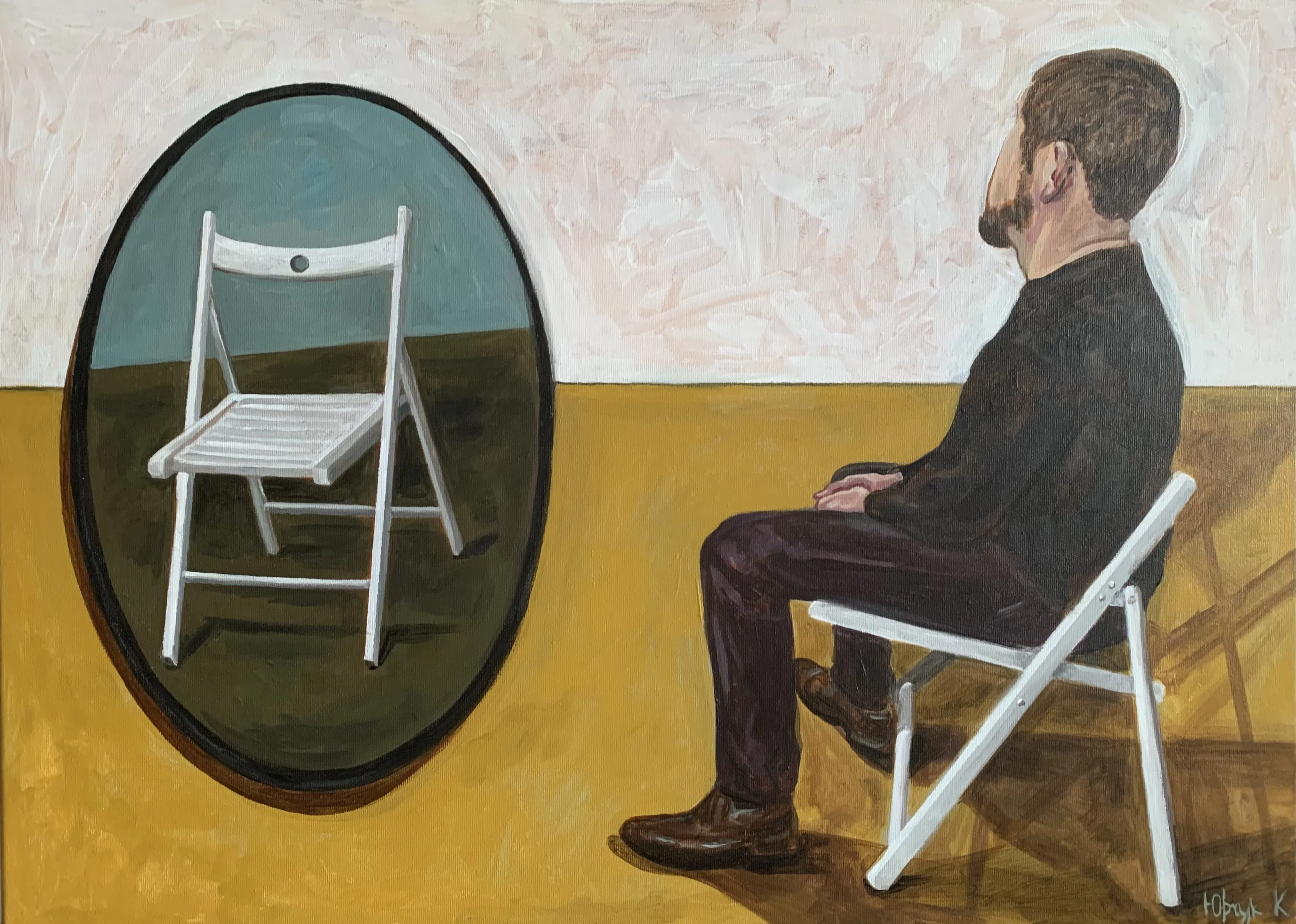 Obraz Samoidentyfikacja autorstwa Kristina Yurchuk, rozmiar: 70*50, wykonany z Akryl na płótnie, medium Malarstwo, z Warszawa, część serii Obecność